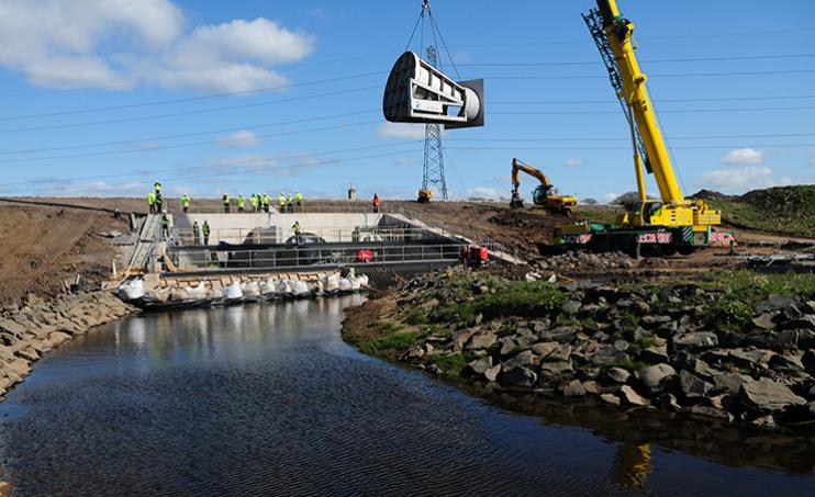 Hydro-Brake® Flood installation as part of the White Cart Water flood prevention scheme in Glasgow
