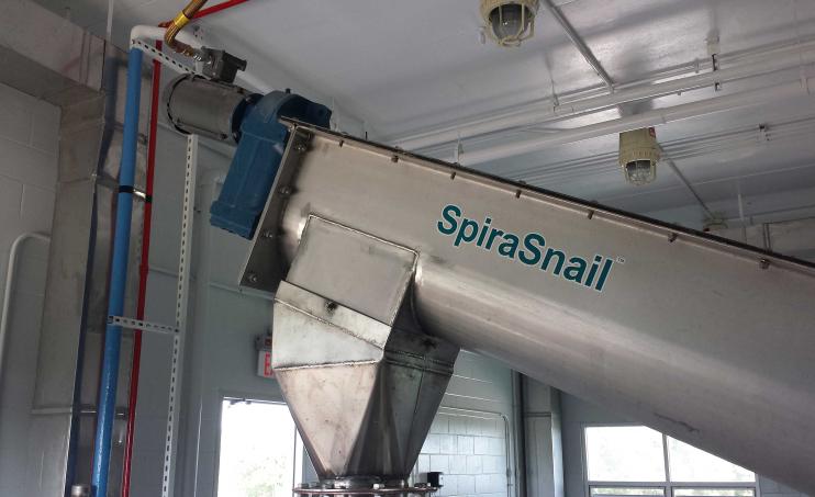 SpiraSnail showing discharge configuration