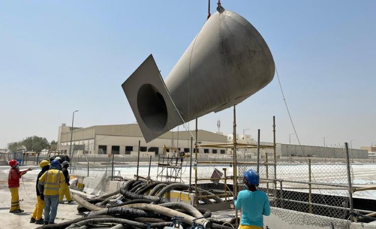Hydro-Brake Flood during installation in Doha, Qatar