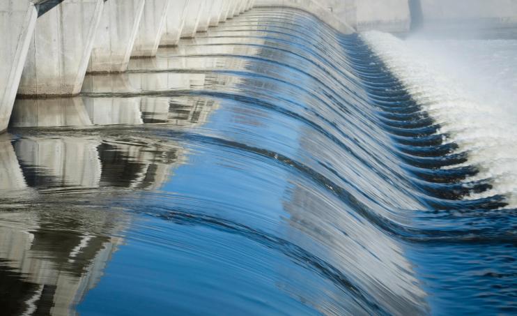 A dam used for hydroelectric power generation